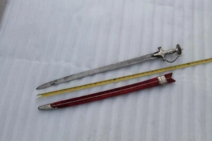 old vintage Mughal islamic silver damascened rajput maratha kirch /kiric sword - Picture 1 of 24