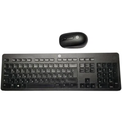 HP Slim Wireless Keyboard and Mouse Set QWERTZ International Layout Black  - Image 1 of 4