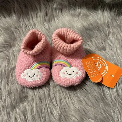 Zapatillas Wonder Nation Bebé Niña’s Talla 3 Rosa Difuso Arco Iris Botín Zapatos Foto 1 de 4