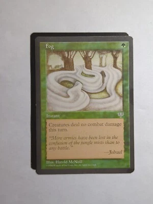 MISPRINT | MISCUT MTG Magic the Gathering Mirage  Fog  Green  NM  1996 - Image 1 of 3