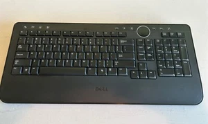 Genuine Dell (Y-RBP-DEL4) Black Slim Multimedia Wireless Computer Keyboard - Picture 1 of 2