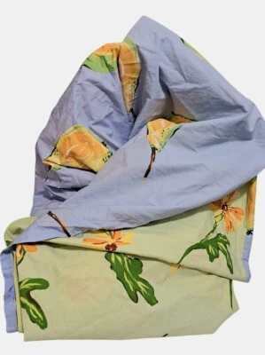 Pine Cone Hill Duvet Cover TWIN Daisy's & Pears Droll Design Reversible Floral - Image 1 of 4