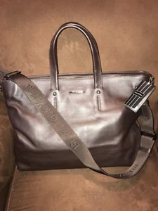 ERMENEGILDO ZEGNA KÖRNIGES LEDER GESCHÄFTSTASCHE DUNKELBRAUN 100 % AUTHENTISCH WOW!! - Bild 1 von 11