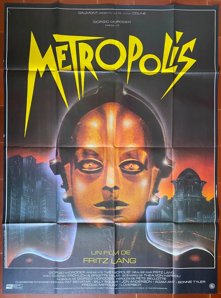 Plakat Metropolis Gustav Frohlich Fritz Lang Brigitte Helm 120x160cm 1984 - Bild 1 von 1