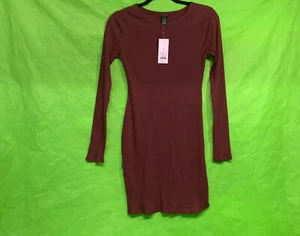 Junior’s Long Sleeve Bodycon Dress - Wild Fable Red Embroidered Butterfly S - Picture 1 of 10