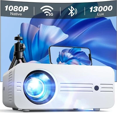 Beamer 13000 Lux 1080P 4K WiFi Bluetooth Mini Projektor 300" iOS Android PS5 - Bild 1 von 4