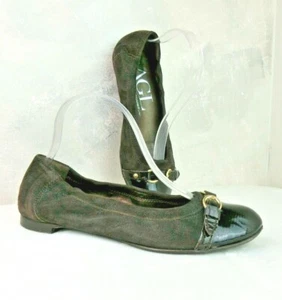 AGL Attilio Giusti Leombruni Ballet Pisos Mujer 36 1/2 EE. UU. 6,5 Puntera Marrón - Imagen 1 de 12