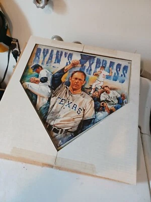 NOLAN RYAN SPORTACULAR ART HOME PLATE LITHO In Box w/COA  - Image 1 of 3