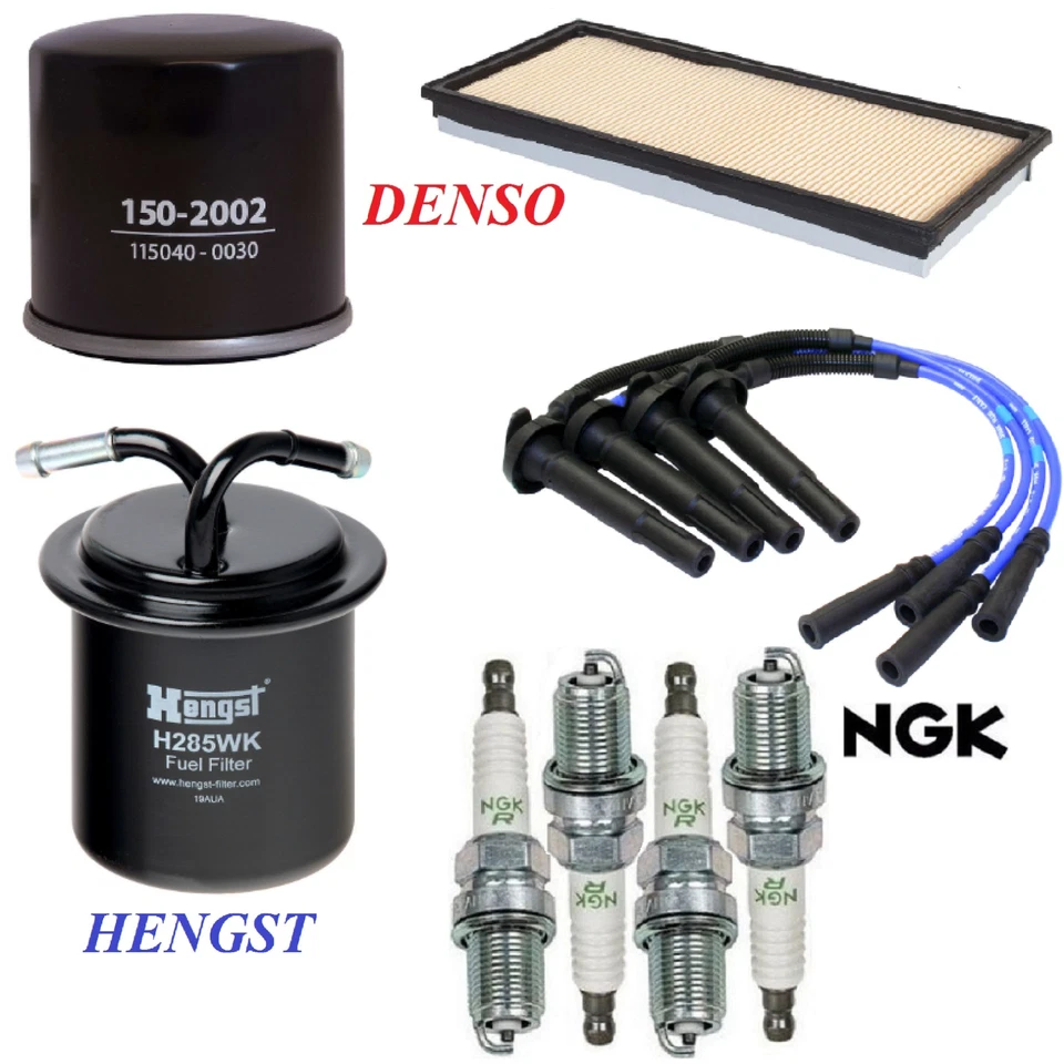 Tune Up Kit Air Oil Fuel Filters Plugs Wire for Subaru Outback H4; 2.5L 2004 - Image 1 of 1