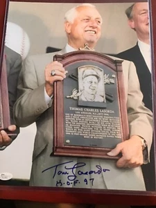 Tommy Lasorda Signed 11x14 Photo HOF Brooklyn Los Angeles Dodgers JSA Authentic - Picture 1 of 3