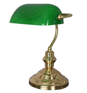 Leseleuchte Bankers Lamp Klassiker Tischlampe Messing Lampe Schreibtischlampe - Bild 1 von 5