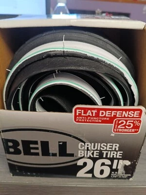 Bell Cruiser Bike Tire Anti-puncture White Wall 26” X 2.0" Replaces 1.75-2.125  - Image 1 of 4
