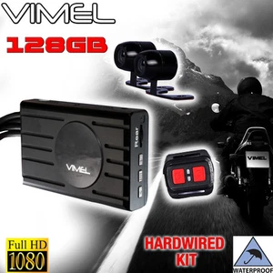 Motorbike Camera Motorcycle 128GB Vimel Twin Bike Car Waterproof Hardwired Truck - Picture 1 of 4