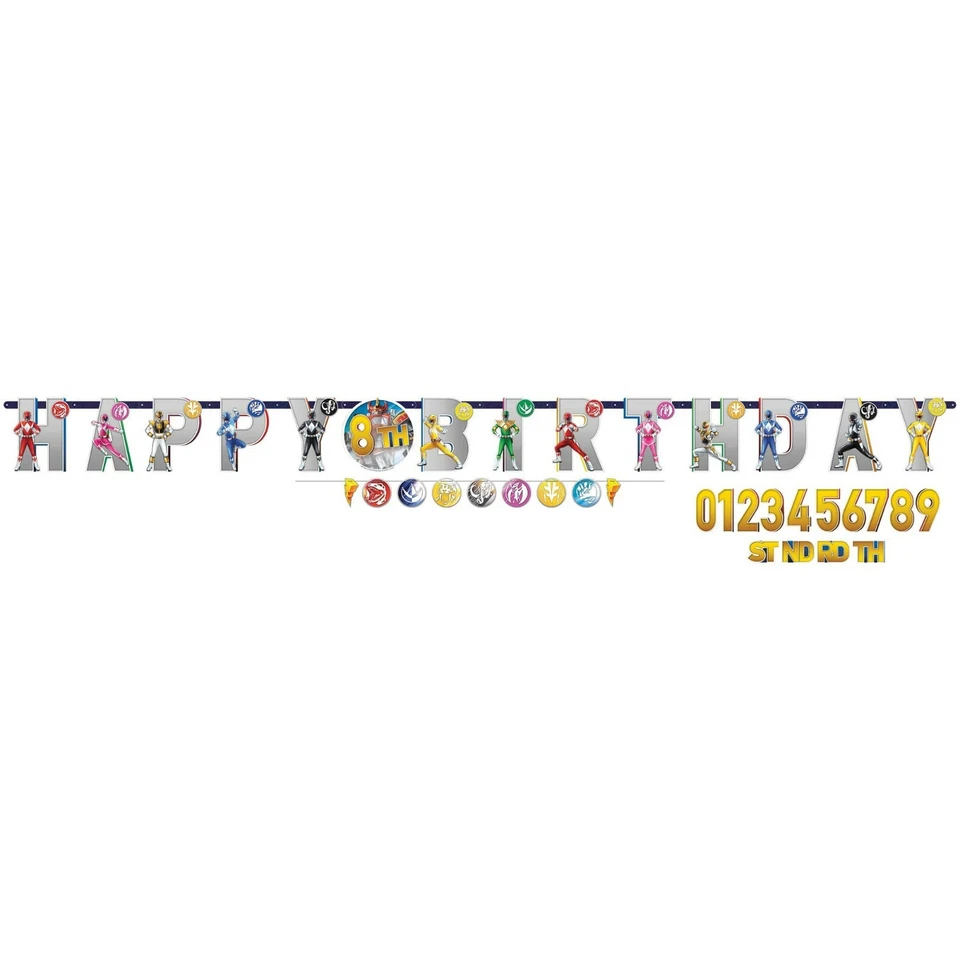 POWER RANGERS Clásico AÑADIR UNA EDAD KIT DE BANNER JUMBO PERSONALIZABLE ~ Fiesta de Cumpleaños  Foto 1 de 1