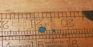 Rare Vintage Stanley Sweetheart No. 173 1/4 Three Foot Folding Wood Ruler - Picture 1 of 3
