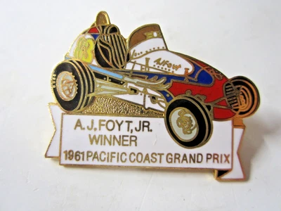 Miget Car Pacific Coast Grand Prix 1961 A.J. Foyt Winner Racing Lapel/Hat Pin - Image 1 of 2