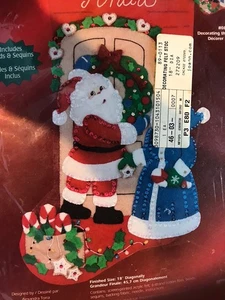 Janlynn Weihnachten Filz Applikation Strumpf Bastelset DEKORATING THE CLAUS 089-0113 - Bild 1 von 6
