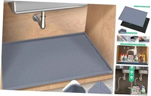 Silicone Waterproof Under Sink Mat 34" x 22", Drip Tray and Cabinet Liner for - Picture 1 of 7