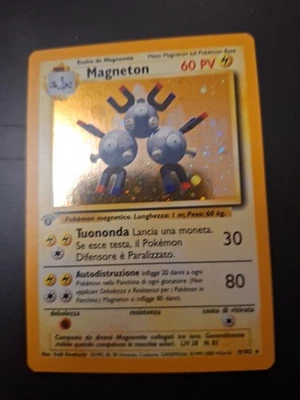 Magneton 9/102 Holo Base Set ITA Pokemon  1 Edizione - Bild 1 von 4