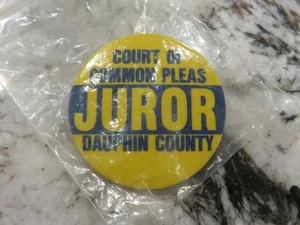 Jurado Tribunal de Causas Comunes Dauphin County PA (Harrisburg) Clip Botón Trasero - Imagen 1 de 3