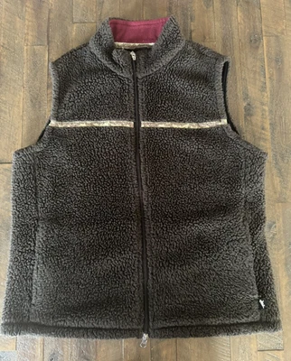 Chaleco Sherpa Horny Toad Marrón Polar, Cremallera Completa M Foto 1 de 4