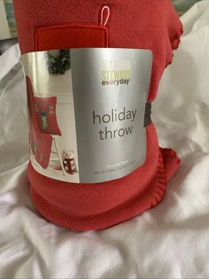 Martha Stewart Extra Suave Vellón Tiro Rojo con Medias 50"x60" 2007 K-Mart Foto 1 de 4