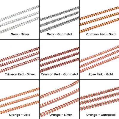 Фирменные ювелирные цепочки: эмалированный шеврон, рыбья кость, перо, звено, цветная Ena - Изображение 1 из 4