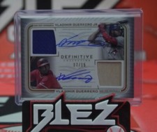 2023 Definitive Vladimir Guerrero Jr And Sr Dual Jersey Auto /15 Angels BlueJays