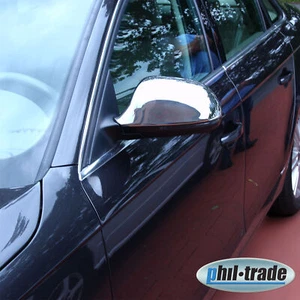 Acero Inox. Espejo Gorras Cromo para Audi A5 8T 2007-2009 A8 4E 2007-2010 - Picture 1 of 6
