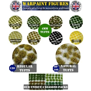 120x 4mm Static Grass Tufts MULTI-COLOUR ACW 6mm 15mm 20mm 25mm 28mm 1/300 - Picture 1 of 73