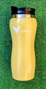 Vaso de viaje amarillo 16 oz acero sin tensión aislamiento de doble pared sin BPA NUEVO EN PAQUETE - Imagen 1 de 3