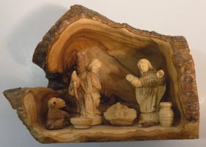 Zacharia Brothers Factory Nativity Scene Olive Wood - Bethlehem - Imagen 1 de 13