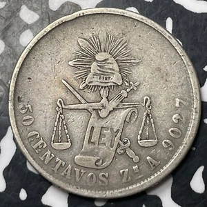 1876-Zs A Mexico 50 Centavos Lot#JM8574 Silver! Scarce! - Picture 1 of 2