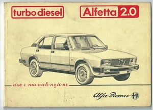 1982 ALFA ROMEO ALFETTA TURBO DIESEL 2000 my 1982 uso manutenzione originale - Foto 1 di 3