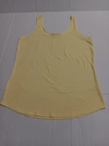 ☆NEU MIT ETIKETT NO BOUNDARIES TAILLIERTES SUPERWEICHES GELBES STRETCH-STRICK-TANK MIT RUNDHALSAUSSCHNITT GRÖSSE XXL(19) - Bild 1 von 3