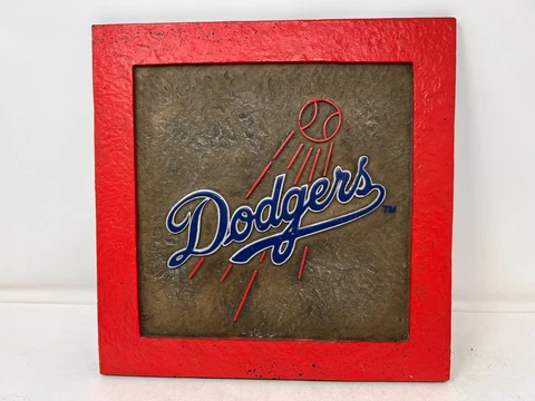 Vintage Los Angeles Dodgers Stone Plaque Granite Look 2008 Team Sports Cover