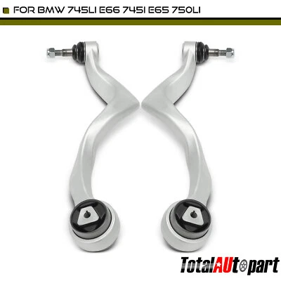2x Control Arm w/Ball Joint for BMW 745Li E66 745i E65 750Li Front Lower Forward - Image 1 of 4
