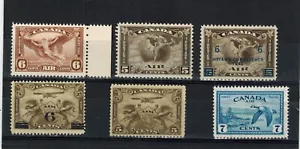 CANADA SCOTT C1,C2,C3,C4C5,C9 MINT NEVER HINGED AIRMAILS. - Picture 1 of 2