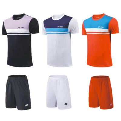 Li Ning Men's Table Tennis Badminton T-shirts Shorts Suit Sports Sets 41310 - Image 1 of 4