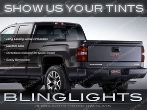 Chevy Silverado Tinted Tail Lights Overlays Kit Smoked Lamps Protection Film Set - Picture 1 of 9