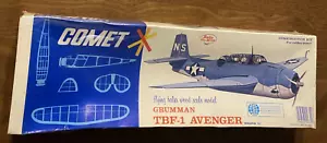 De Colección Cometa Grumman "Avenger" TBF-1 20” WS Modelo Kit 3403 Madera de balsa voladora SELLADA - Imagen 1 de 24