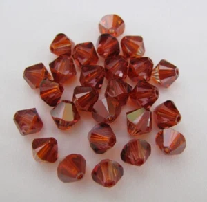 6mm Swarovski Crystal Elements Red Magma Beads - 5301 x 20 Pieces - Picture 1 of 3
