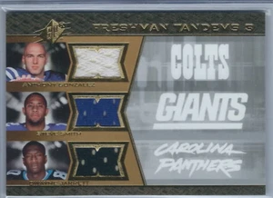 2007 SPx Football Freshman Tandems 3 Gonzalez/Smith/Jarrett Triple Jersey Card - Bild 1 von 2