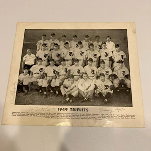 1949 Binghamton Triplets Team Signed Vintage Photo Whitey Ford Rookie JSA COA - Picture 1 of 6