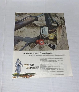 Vintage 1950s General Telephone GTE Print AD Construction Zippo AD Bradford PA - Picture 1 of 6