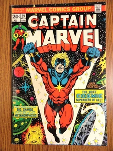 Captain Marvel #29 Klassisch Starlin Abdeckung Schlüssel Cosmic Thanos 1st Druck - Bild 1 von 2