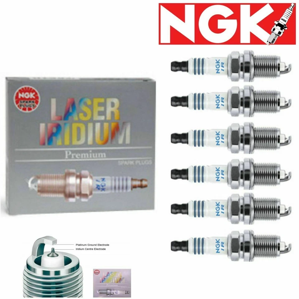 6 x Spark Plugs NGK Laser Iridium for for 1996-1998 GMC K1500 4.3L 4.3L V6 - Image 1 of 1