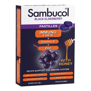 Sambucol Black Elderberry Pastilles/ Lozenge Zinc & Vitamin C SALE BBE Jan 202