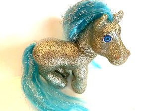 Cabbage Patch Pony Hasbro Vtg Crimp N Curl Star Meadows Glitz'n Glammer Silver - Picture 1 of 5