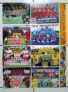 Bravo Sport POSTER Grußkarten 8x Bayern Schalke Dortmund BMG HSV Fussball - Bild 1 von 2